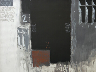 F. Plessi_La stanza dei sassi n. 7_1990_cm 70 x 100