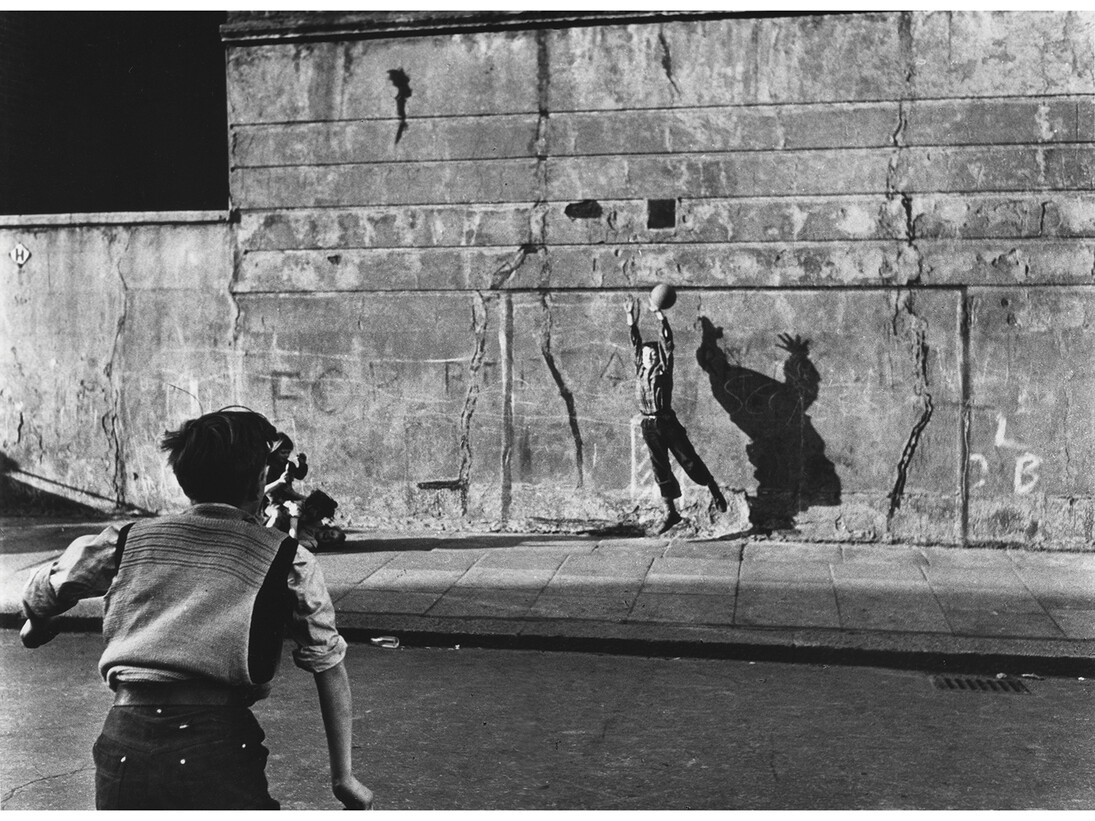 Roger Mayne, Footballer and Shadow, 1956 © Roger Mayne, Courtesy of The Estate of Roger Mayne/ Bernard Quaritch