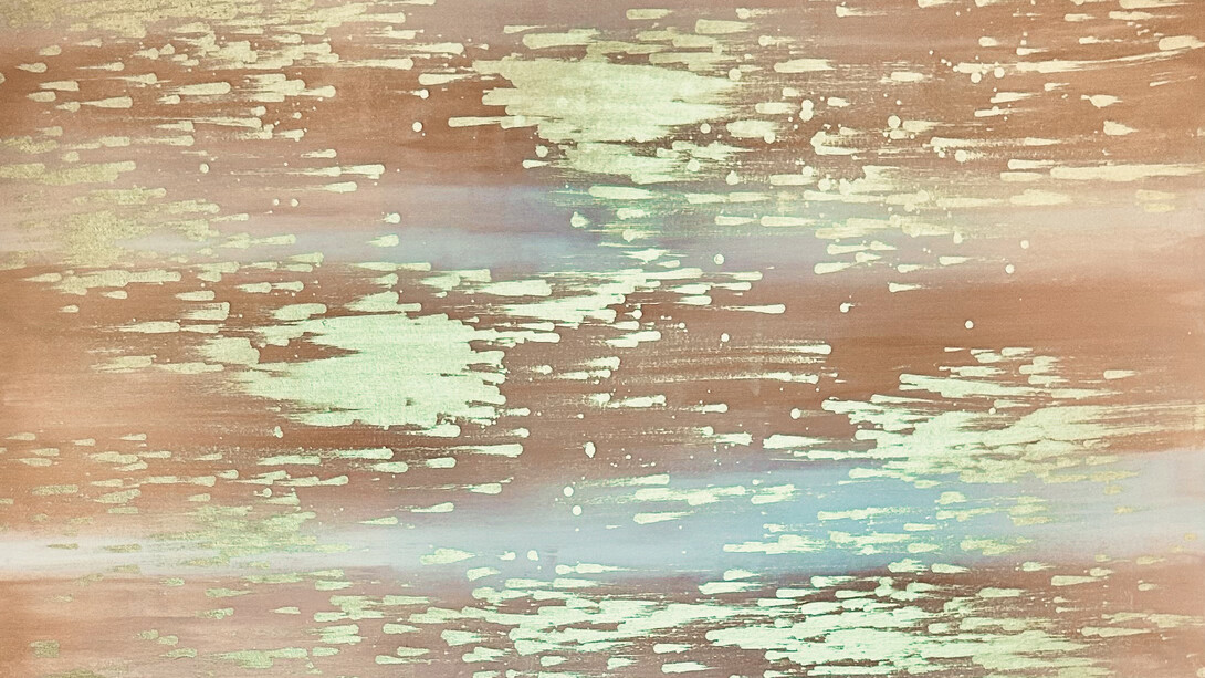 Karen Tompkins, Flux, painting in exhibition. Courtesy of Voltz Clarke Gallery 