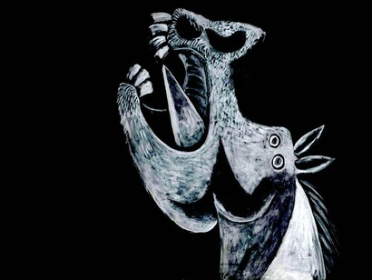 Cabeza de caballo. Boceto para el «Guernica»