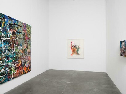 Elliott Hundley. Dust Over Everything, exhibition view. Courtesy of Andrea Rosen Gallery