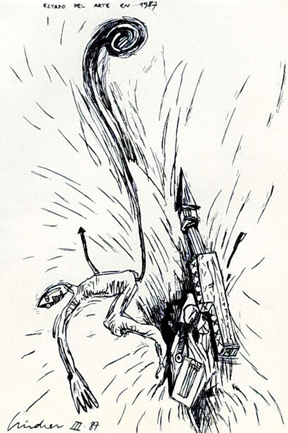 Lux Lindner, Estado del arte en 1987, 1987. Cortesía de Galería Nora Fisch