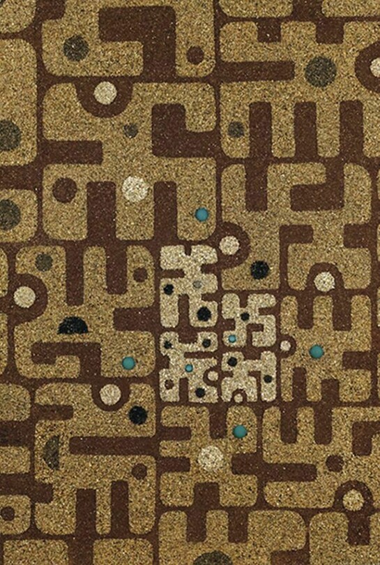 Miguel Kohler-Jan, Composition, 1977, sand on canvas, 97 x 73 cm