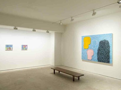 Recent paintings. Courtesy of Maruani Mercier