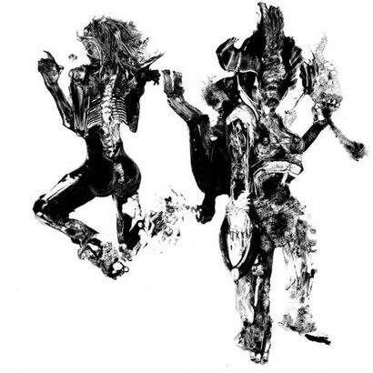 Grady Gordon, ‘the wild hunt’ 2 (2013), 15″ x 22″, monotype on rives bfk paper