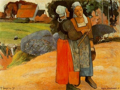 Paul Gauguin Paisagem com duas mulheres Breton, 1889, óleo sobre tela, 72,4 x 91,4 centímetros, Boston, Museum of Fine Arts