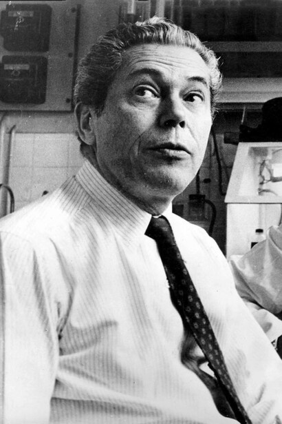 Photographie de Jacques Monod, Prix Nobel, Directeur de l'Institut Pasteur, 11 mars 1971