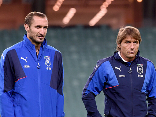 Giorgio Chiellini e Antonio Conte