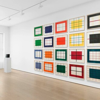 Flavin, Judd, McCracken, Ryman, Sandback, exhibition view. Courtesy of David Zwirner Gallery