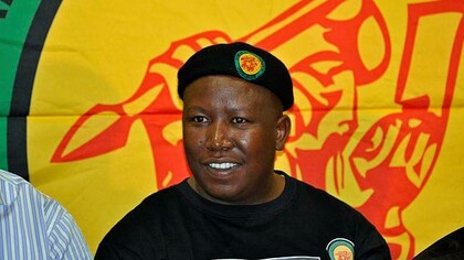 Julius Malema sharing his views with South African ANC Youth, 2011