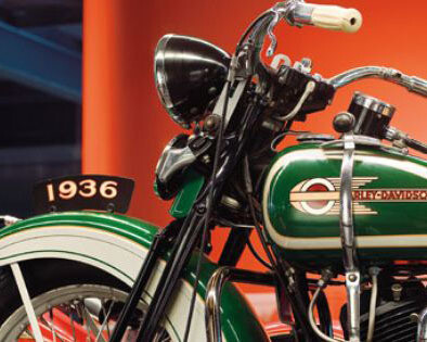 The Motorcycle Gallery: 1903-1940s. Courtesy of Harley-Davidson Museum