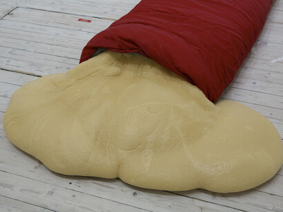 David Shrigley, ‘Sleeping Bag #1 (Red)’, 2007, Sleeping bag with foam, 30 x 211 x 106 cm, Courtesy of the Artist and Stephen Friedman Gallery, London   