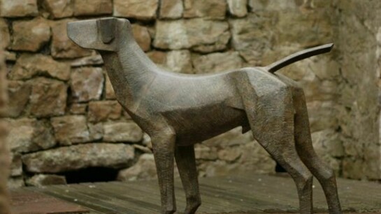 Terence Coventry, Standing Hound, bronze, edition size : 10, courtesy Pangolin London/Steve Russell