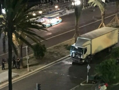 El camión con el que se perpetró el ataque
