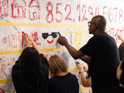 Mark Bradford and Hauser & Wirth Learning are collaborating on a social initiative critical to the exhibition. Courtesy of Hauser & Wirth