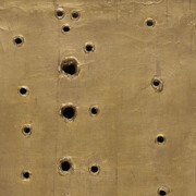 Lucio Fontana: Concetto spaziale, 1960, Gold on pink oil on canvas, 52 x 45 cm / 20.5 x 17.7 in