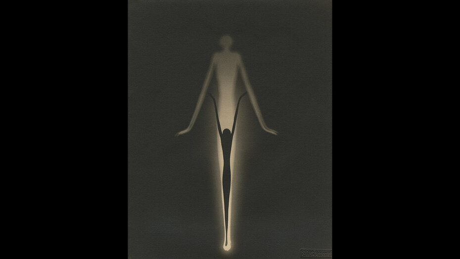 František Drtikol, Soul, 1930. Vintage gelatin silver print, 11 1/4 x 8 15/16 in. (28.6 x 22.7 cm).  Courtesy of Gitterman Gallery