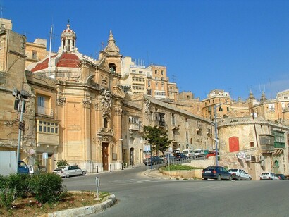 La Valeta, Malta. Calles de la parte baja de la ciudad