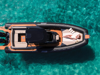 Luxury boats anchored along the stunning coastline of Sardinia, Italy