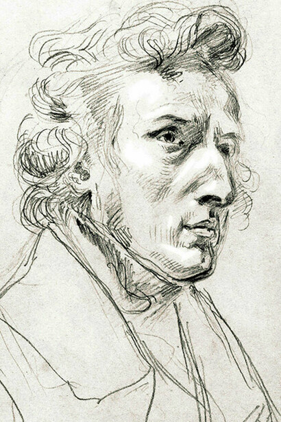Croquis de Frédéric Chopin, Eugène Delacroix, 