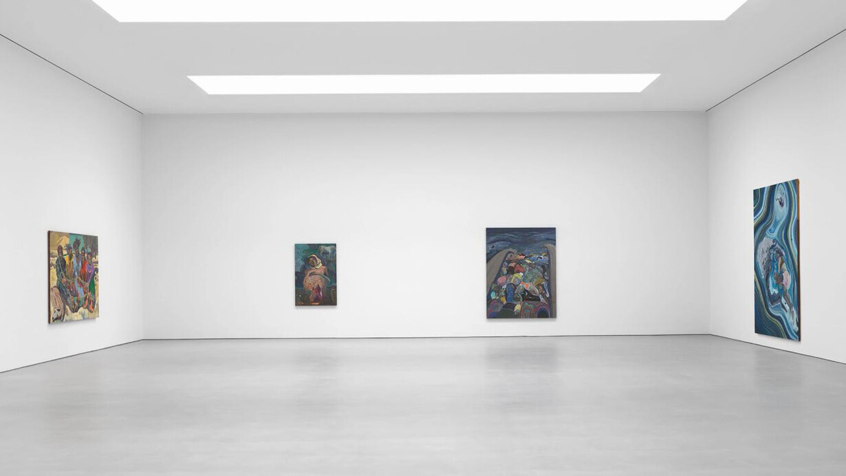 Michael Armitage, Crucible, exhibition view. Courtesy of David Zwirner Gallery