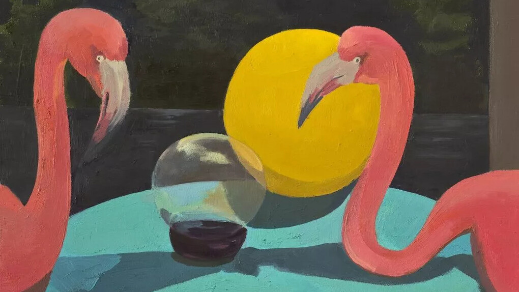 Nancy McCarthy, The moon visits the fortune tellers, 2023. Courtesy of Childs Gallery