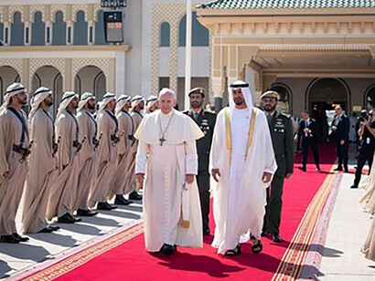 The visit of Pope Francis to the United Arab Emirates in February 2019