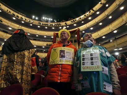 Ambiente típico en el Teatro Real durante la mañana del 22 de diciembre