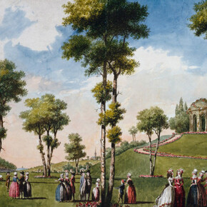Louis Carrogis de Carmontelle, Figures walking in a parkland (detail), 1783–1800. Courtesy of J. Paul Getty Museum