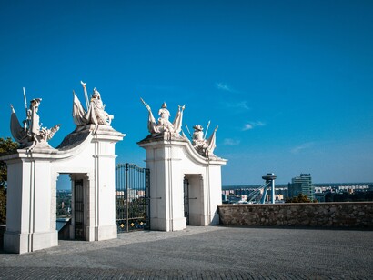 Photo of the gate to the Bratislava Castle, Slovakia
