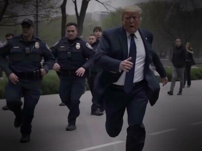 AI-generated image of Donald Trump being arrested