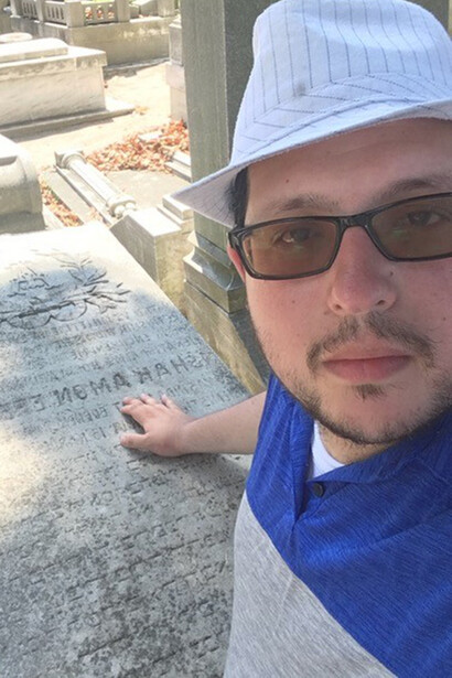 At the grave of my grandfather’s grandfather, Ishak Amon Effendi, July 2019. A Rabbi, Professor of Mathematics, and a distinguished member of the Istanbul Communal Council in the early 20th century, he was awarded the honorific “Effendi” for services to the Ottoman government. His epitaph indicates he was mourned for by both the Turkish and Jewish people. As a small boy, my grandfather knew him (Personal collection of Dr. Isaac Amon) 