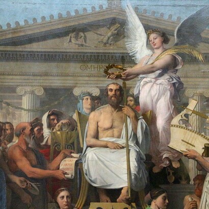 Jean-Auguste-Dominique Ingres, L'apothéose d'Homère, 1827