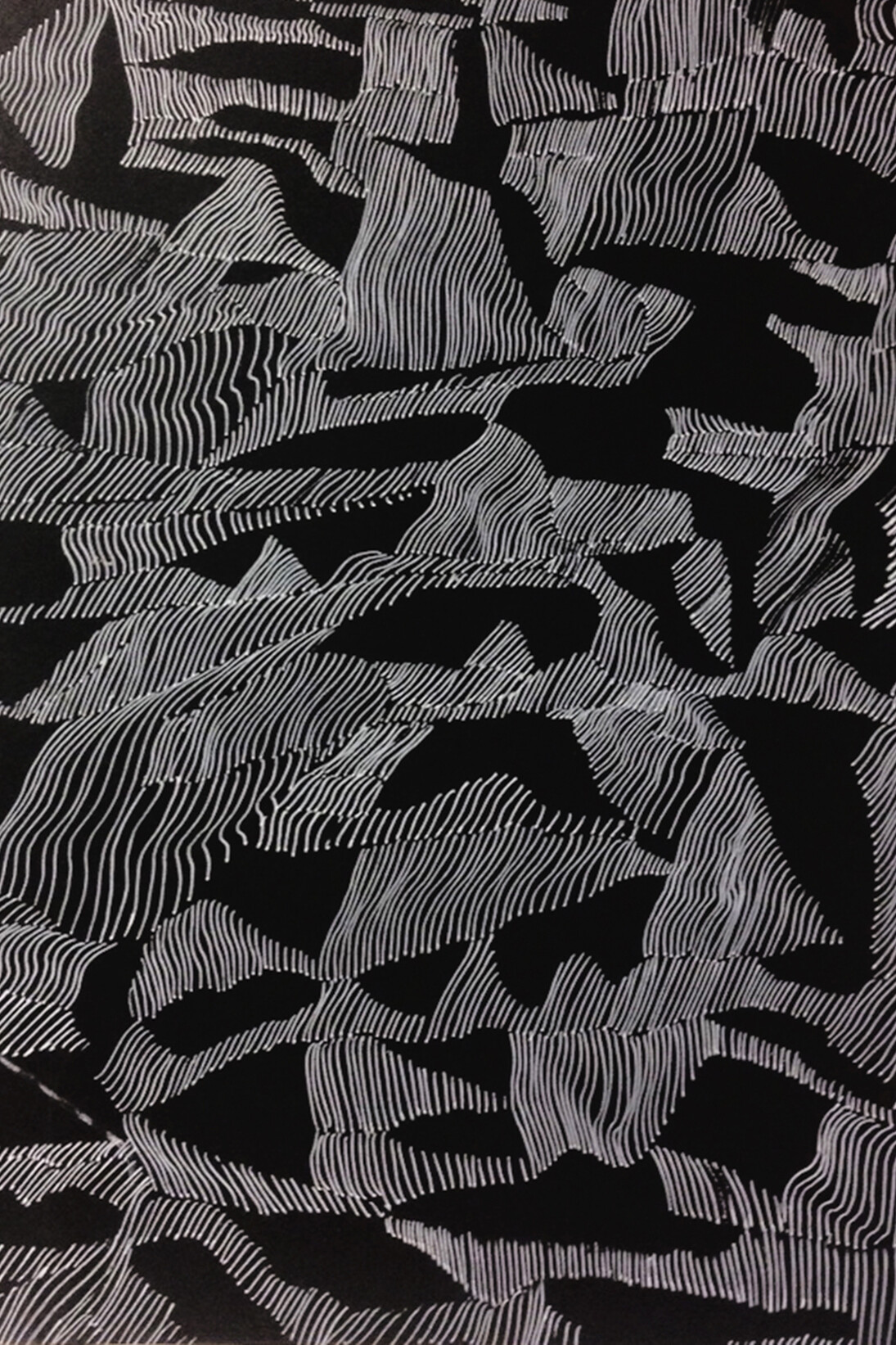 Jack G. Marshall, Wave, 2015, pen on paper, 21 x 15 cm
