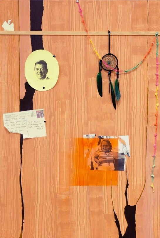 Michael St. John, Country Life, 2013, acrylic, collage/assemblage, polymers, 48 x 36 inches (121.9 x 91.4 cm)