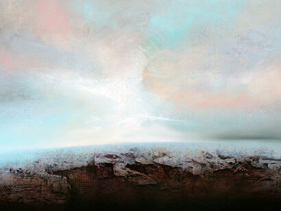 Texas panoramic: at the edge of it all, 40x64,
oil on panel