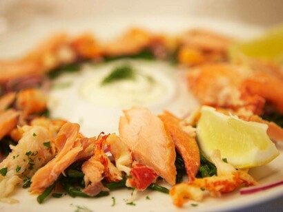 Estbek House serves an array of delicious seafood dishes such as this one