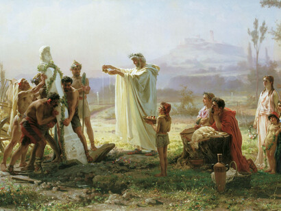 "Consagración de Hermes" (1874), Fyodor Bronnikov