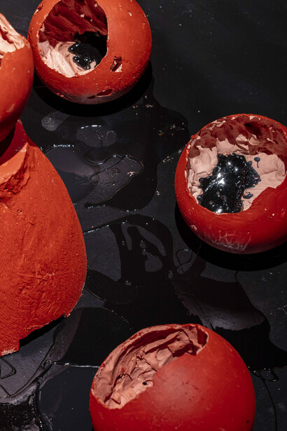 Marvin Touré, the blood is the water, exhibition view. Courtesy of Mattress Factory