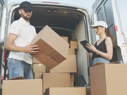 Unloading boxes when you move to a new location