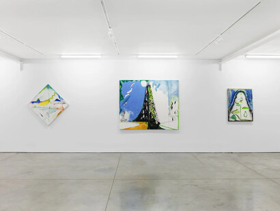 George Nelson Preston, Ayahuasca notebook paintings journeys and returns, exhibition view. Courtesy of Ryan Lee Gallery