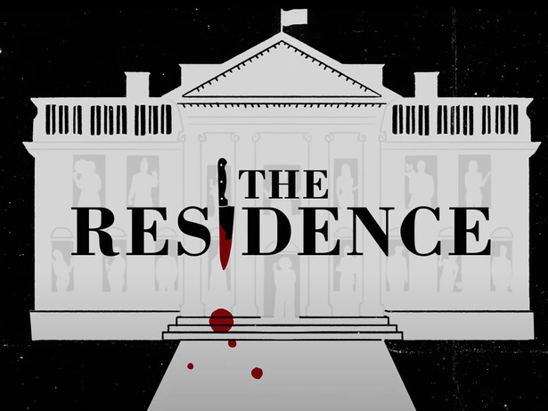 The White House, a knife, and bloodstains: a visual representation of The Residence, a series that blends political drama with a gripping "whodunit" narrative, exploring the hidden lives and conflicts within the iconic building