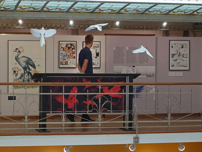 Nicolas Pitz, Okay for now, vue d'exposition. Courtoisie du Comics Art Museum