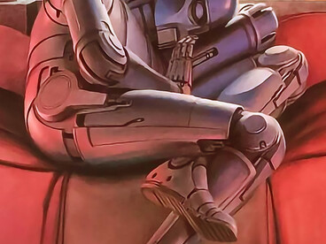 Cover illustration for Robot Dreams (1986) by Ralph McQuarri