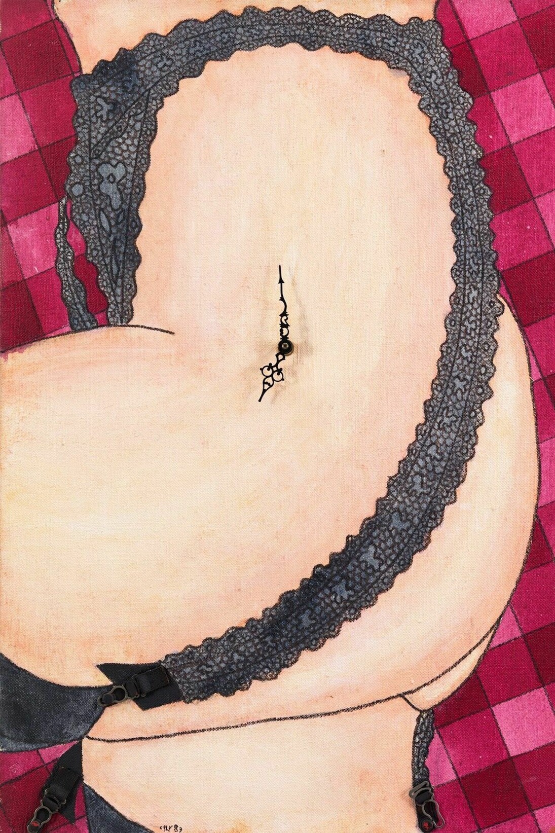 William N. Copley, Untitled, 1983, acrylic on linen, 32 x 26 inches, 81.3 x 66 cm. Courtesy of Paul Kasmin Gallery

