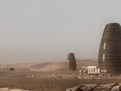 Rendering di una colonia marziana – Credit: AI SpaceFactory