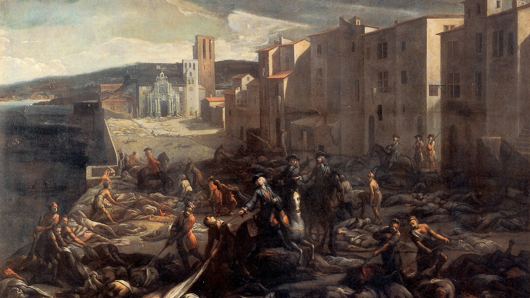 «Le chevalier Roze déblayant la Tourette au plus fort de la peste», Michel Serre  (1658-1733)