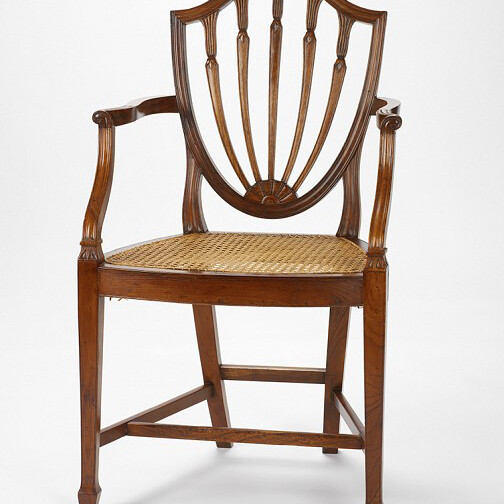 Unknown artist, Chinese, China, Armchair, ca. 1830, Asian hardwood, cane seat, 85.1 x 52.7 x 50.8 cm (33 1/2 x 20 3/4 x 20 inches)
The Lisle Fund 1998.70.2