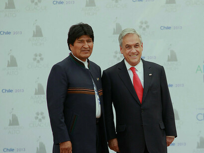 Morales y Piñera en una foto de archivo