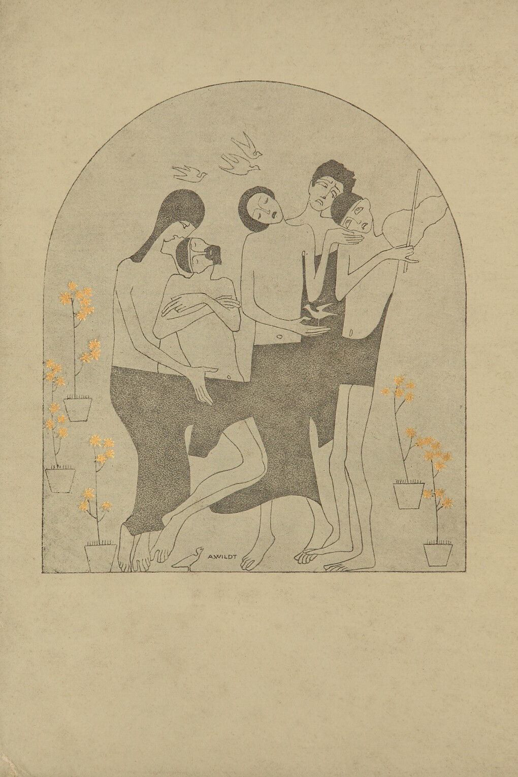 Mostre individuali dei pittori Ambrogio Alciati - Giuseppe Biasi - Aroldo Bonzagni - Guido Cinotti e dello scultore Adolfo Wildt